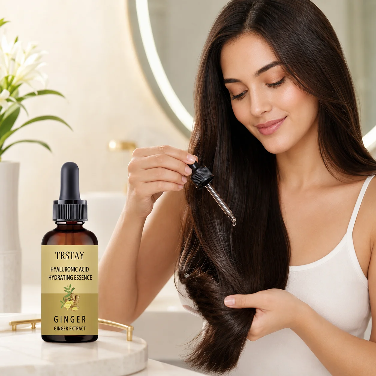 TRSTAY Ginger Hair Oil Soothing & Moisturizing Scalp Daily Hair Smoothing & Shiny Conditioner