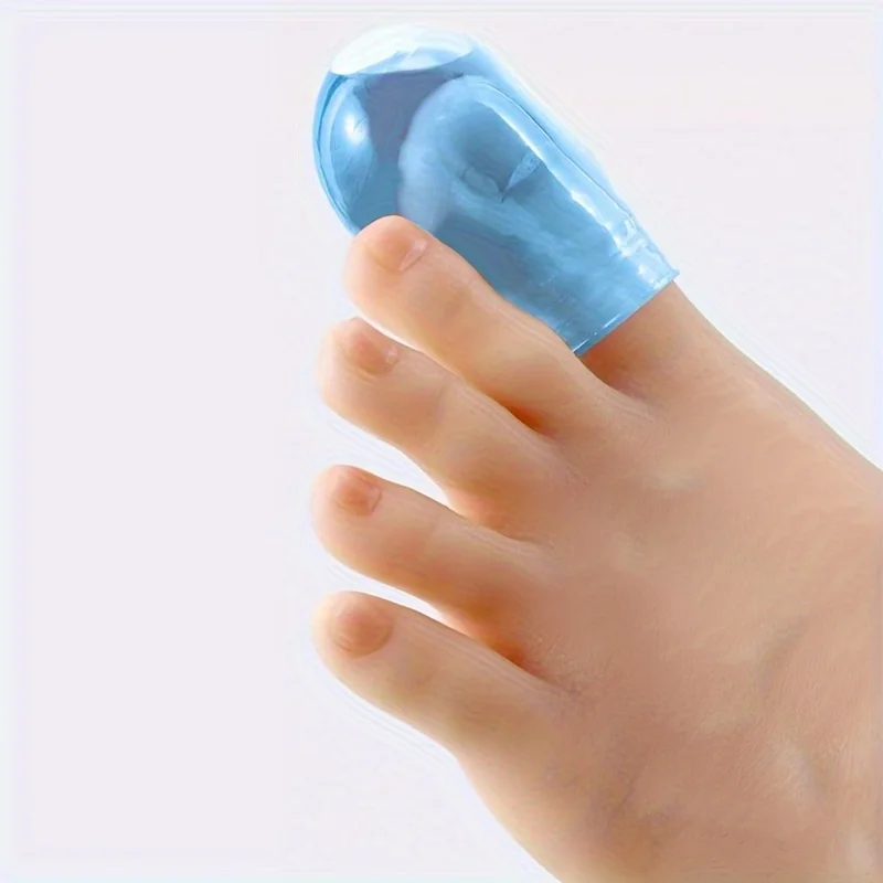 2 protections d'orteils en silicone, manchons de protection d'orteils en silicone, embouts d'orteils lavables et réutilisables, conception flexible pour la protection au bain