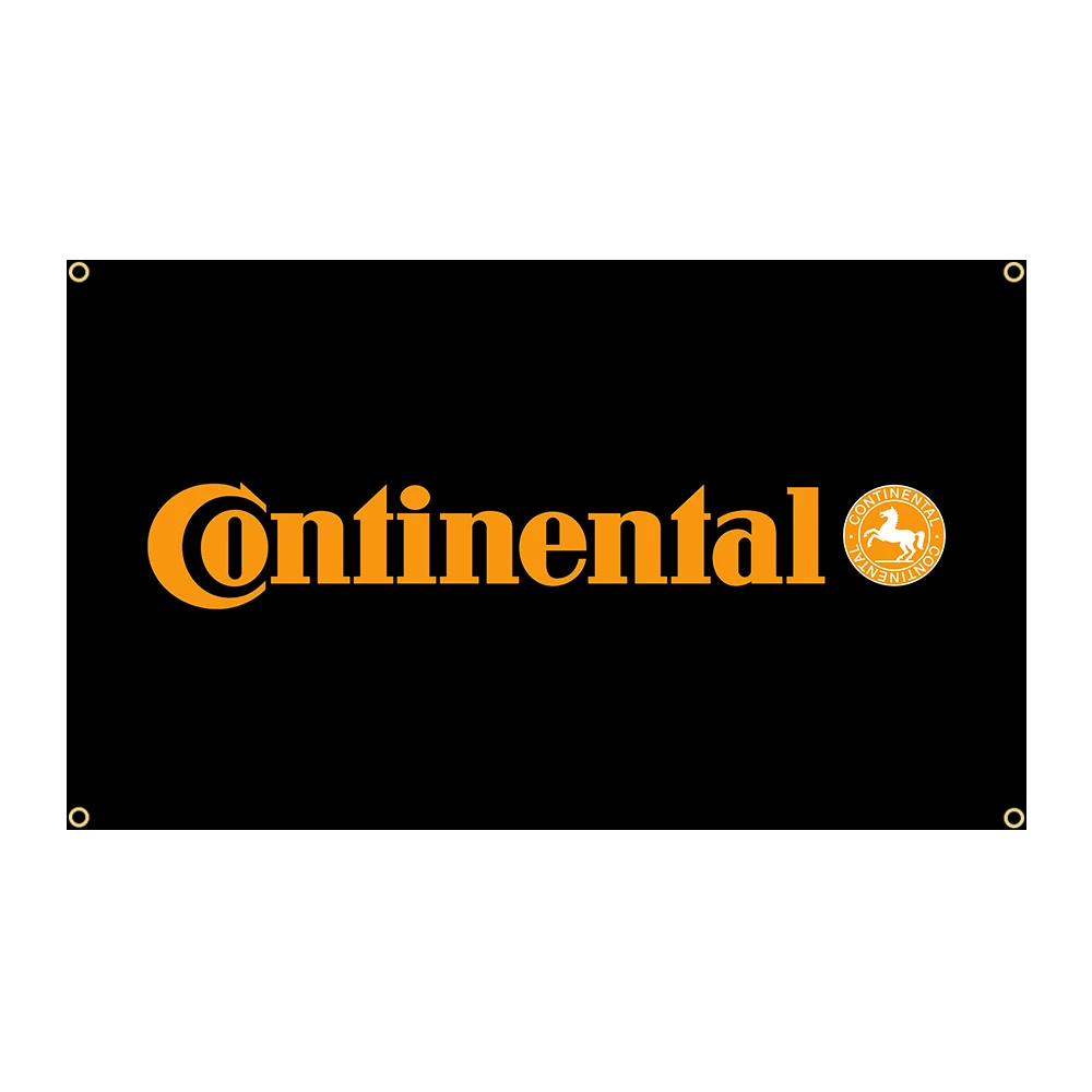 90x150cm Continentals Performance Tire Flag Polyester Printed Car Banner Garage or Outdoor For Decoration