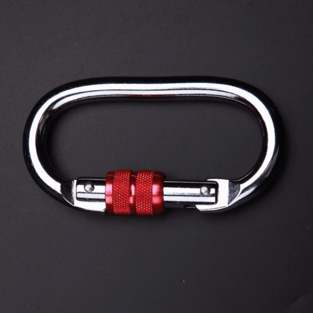 25KN عالية القوة سلامة السيارات قفل مشبك سبائك الألومنيوم O على شكل حلقة تسلق المهنية حماية رابيلينغ #4