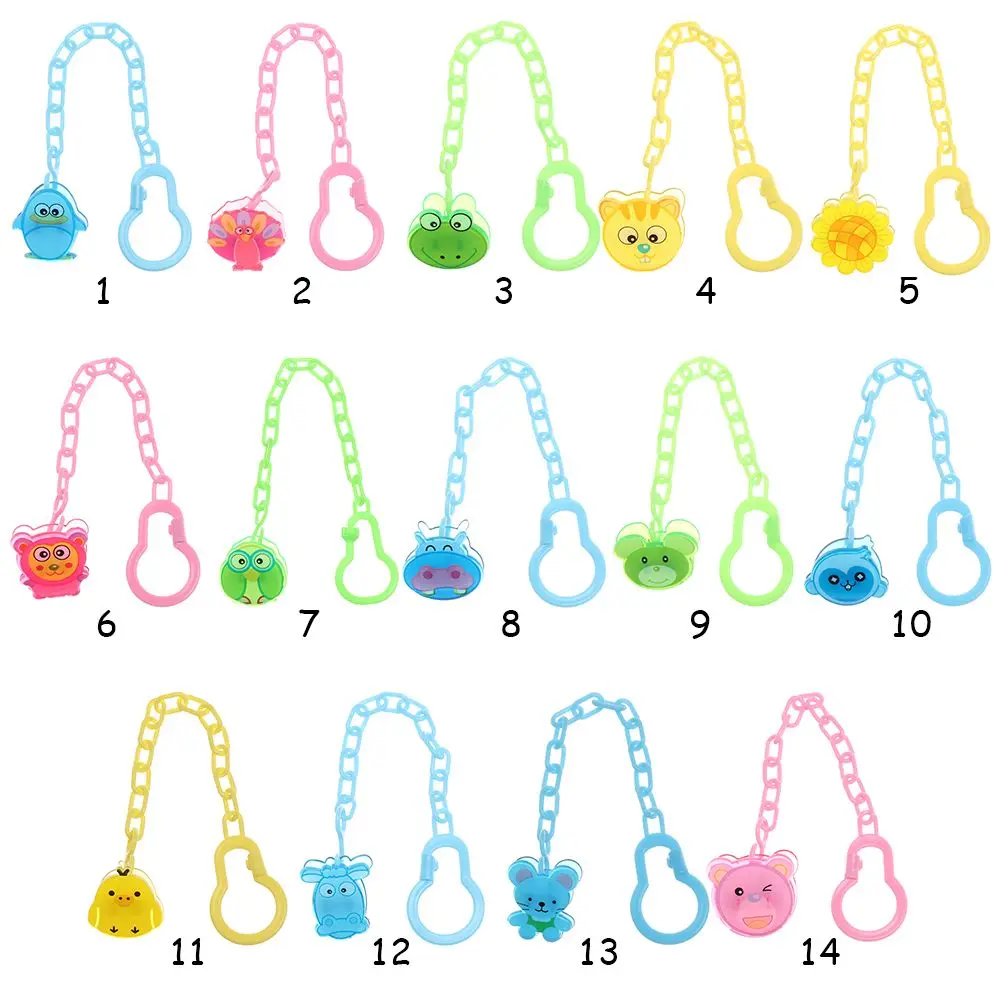 

Модные мультяшные животные, красочные застежки для сосков, зажим для пустышки, цепочка для соски, зажим с защитой от падения