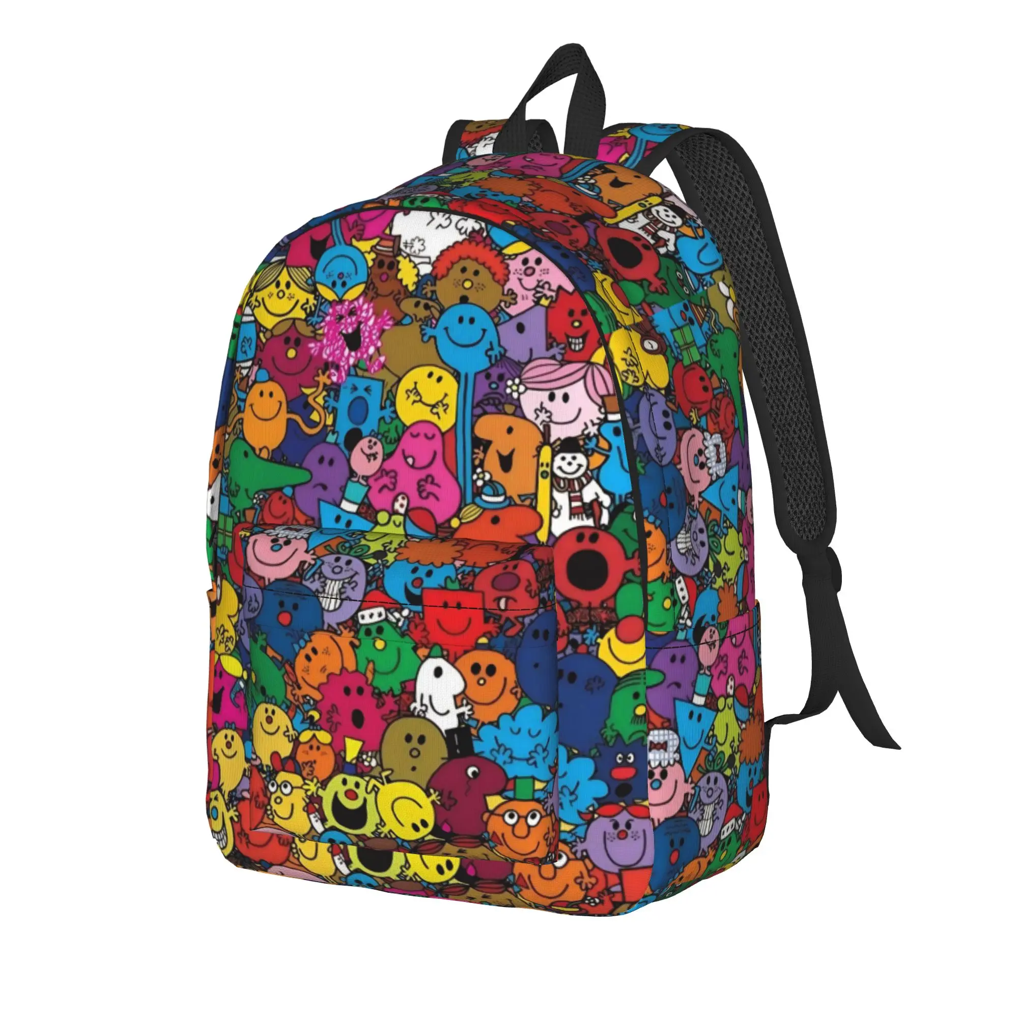 M-Mr M-Men L-Little M-Miss Cute Cartoon Backpack for Men Women Fashion Student Hiking Travel Daypack  Laptop Shoulder Bag