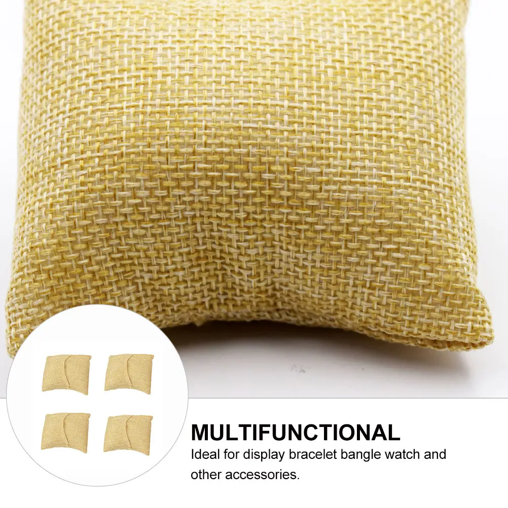 

12 Pcs Jewelry Display Pillow Bracelet Bangle Holder Watch Cushion Jute Cloth Chain Accessories ganizer Stylish Simple Design