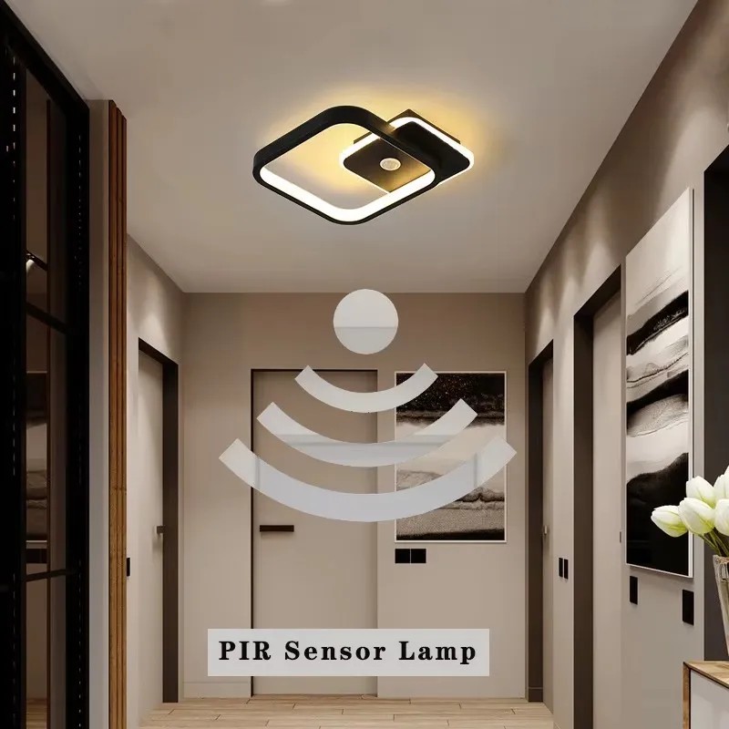 Indoor Sensor LED Ceiling Lights Ceiling Lamps for Corridor Aisle Indoor PIR Motion Human Induction Ceiling Lighting Fixtures