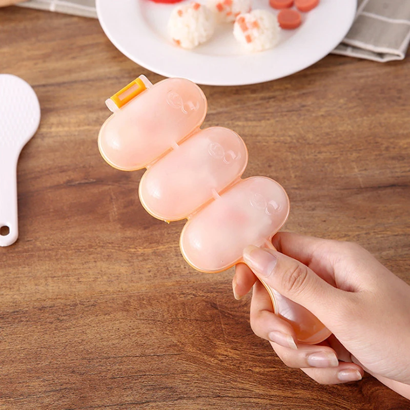 かわいいミニriceと野菜のロールモールド、肉ボールメーカー、オンギリツール、キッチンガジェット、食品グレード、pp素材、diy、1個