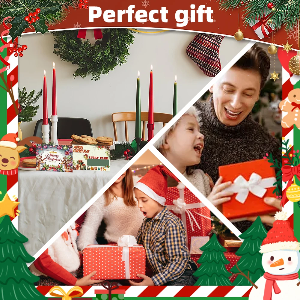 

10шт DIY Diamond Art Crystal Scratch Card Подарочная карта для вечеринки (С Рождеством)