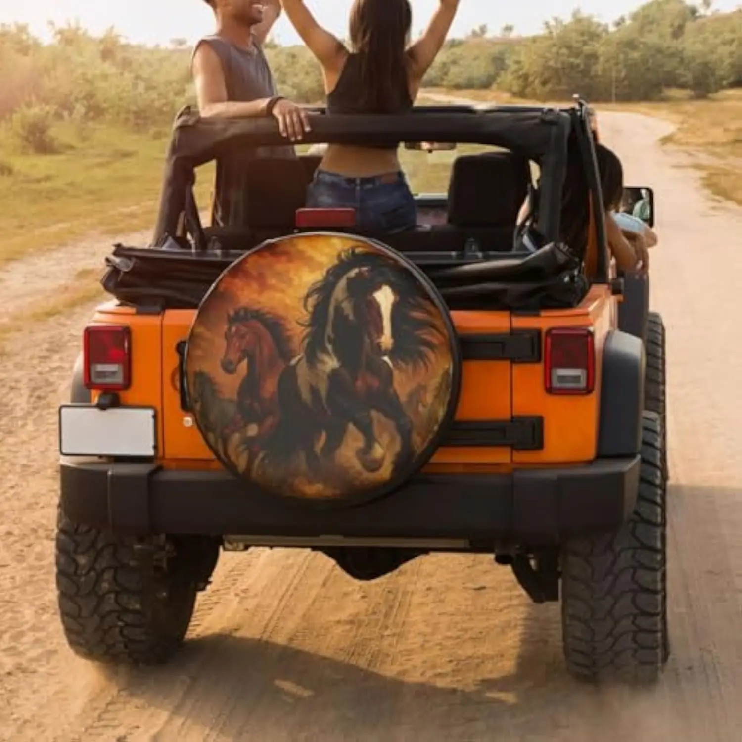 غطاء إطار احتياطي للخيول البرية المقاوم للماء للحماية من الأشعة فوق البنفسجية لمقطورة شاحنة الدفع الرباعي #4