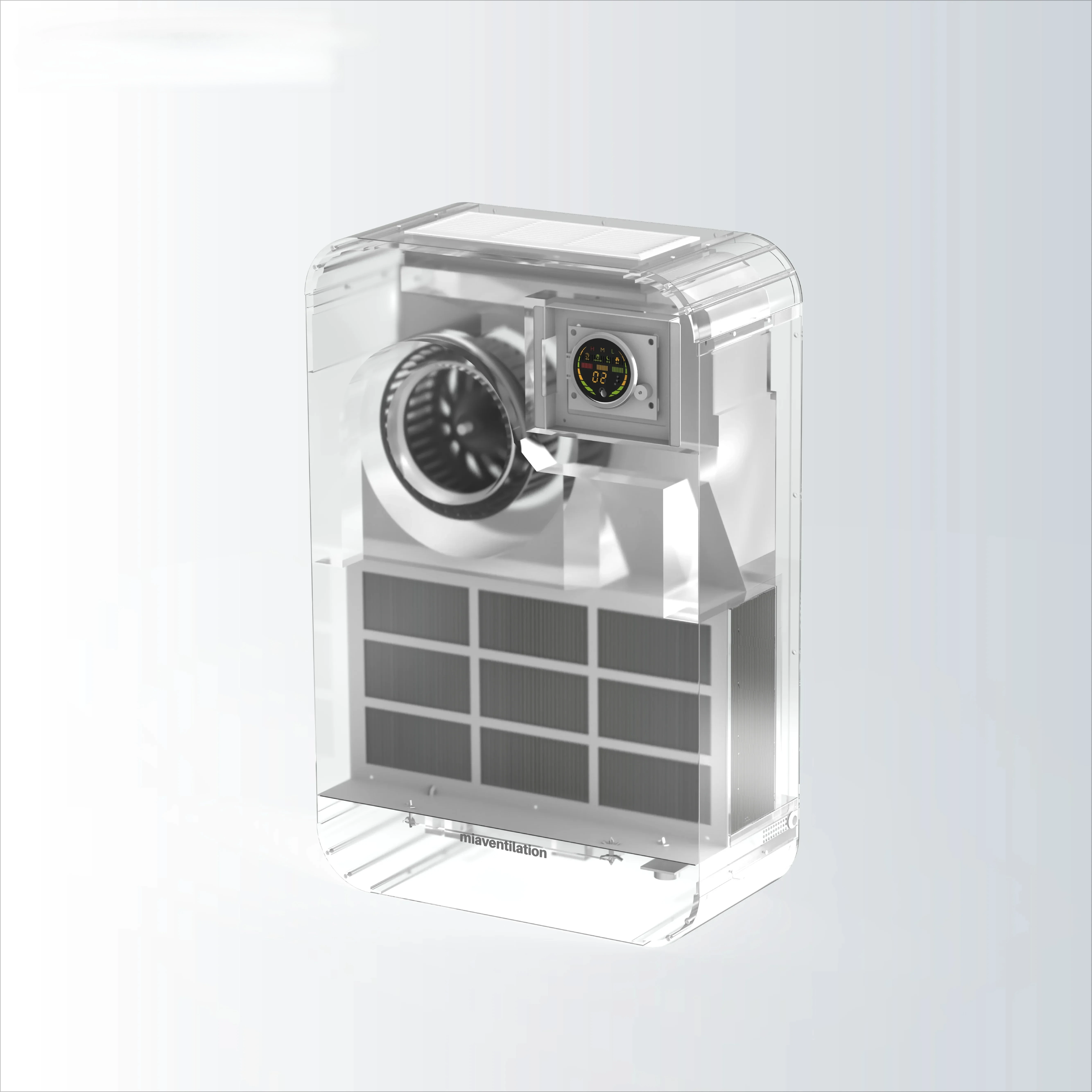 منقي هواء منعش بسعر الجملة من المصنع 200 م 3 / ساعة لتنقية الهواء بحجم الرياح مع مروحة تهوية في فلتر Hepa للمنزل