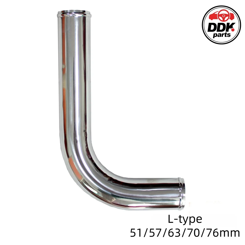 L-نوع 51 مللي متر \ 57 مللي متر \ 63 مللي متر/70 مللي متر/76 مللي متر أنبوب ألومنيوم العالمي أنبوب دخول الهواء البارد لسباق السيارات توربو تدفق عالي