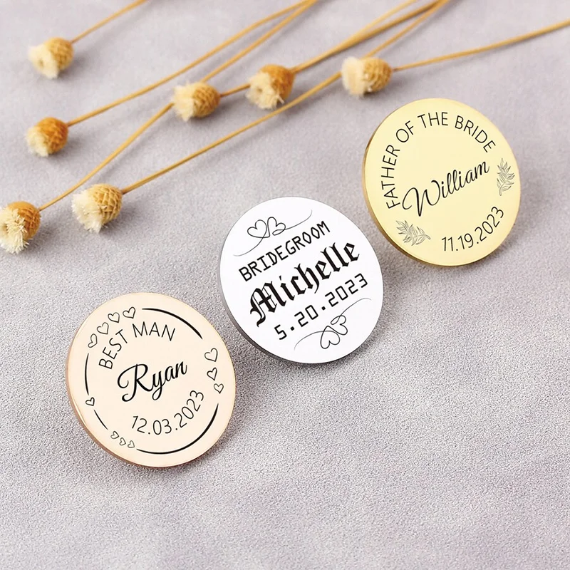 

Personalized Custom Photo Company Logo Brooch Stainless Steel Products Any Symbols Lapel Pins Birthday Anniversary Gift Jewelry