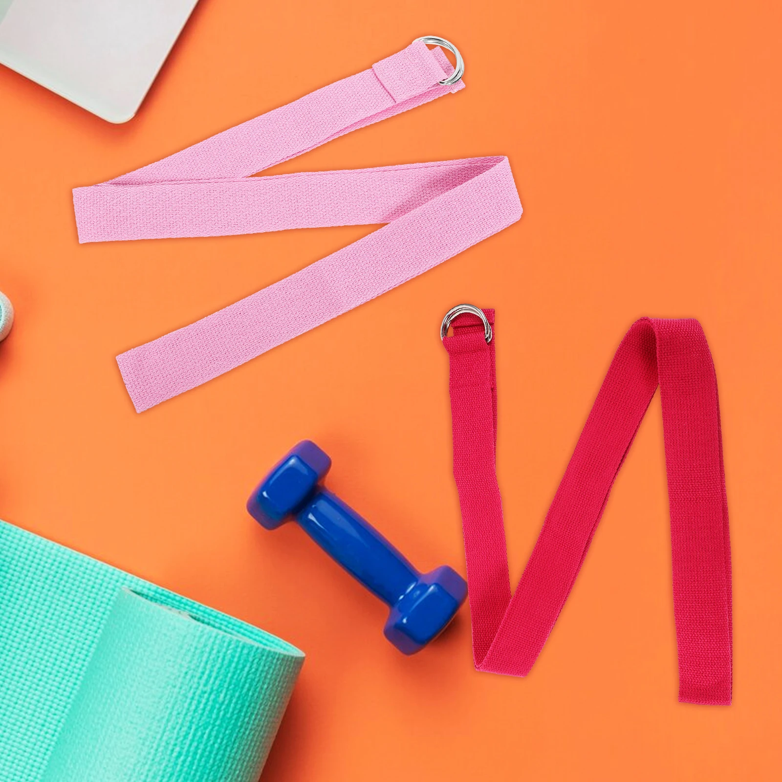 

3Pcs Adjustable Yoga Tension Strap Comfortable Inelastic Band for Home Workout Accessories Inelastic Bands Resistance