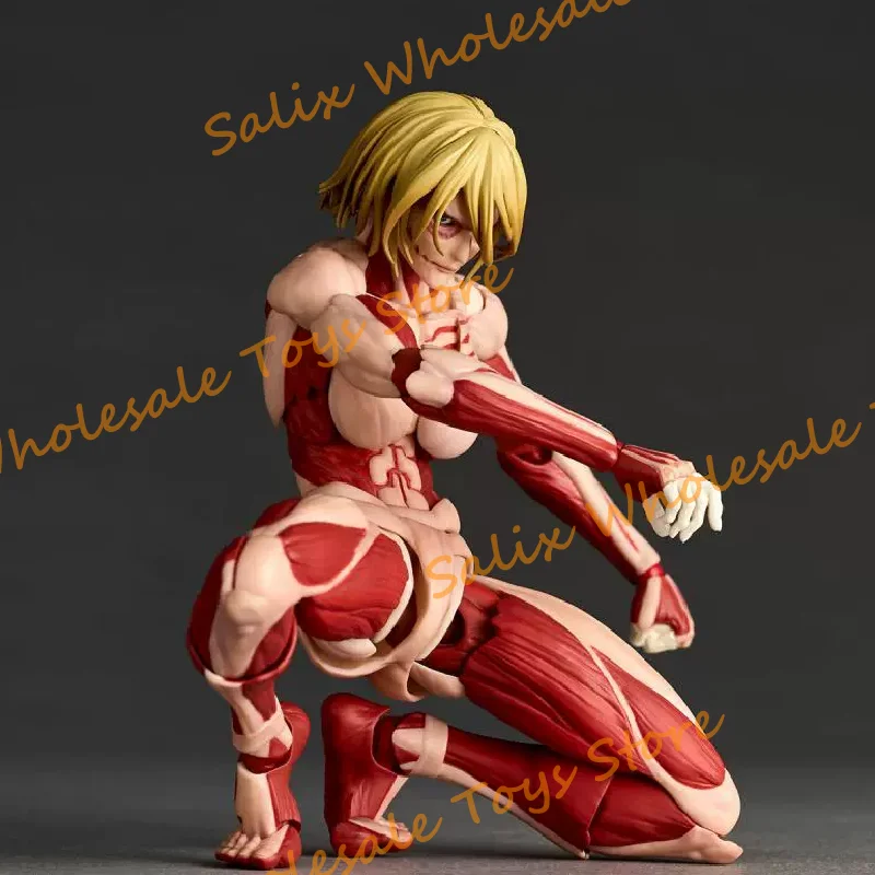 New Ko Annie Leonhart Kaiyodo Revoltech Attack on Titan Annie Leonhart Female Titan Form Action Figure Model Gift Toys