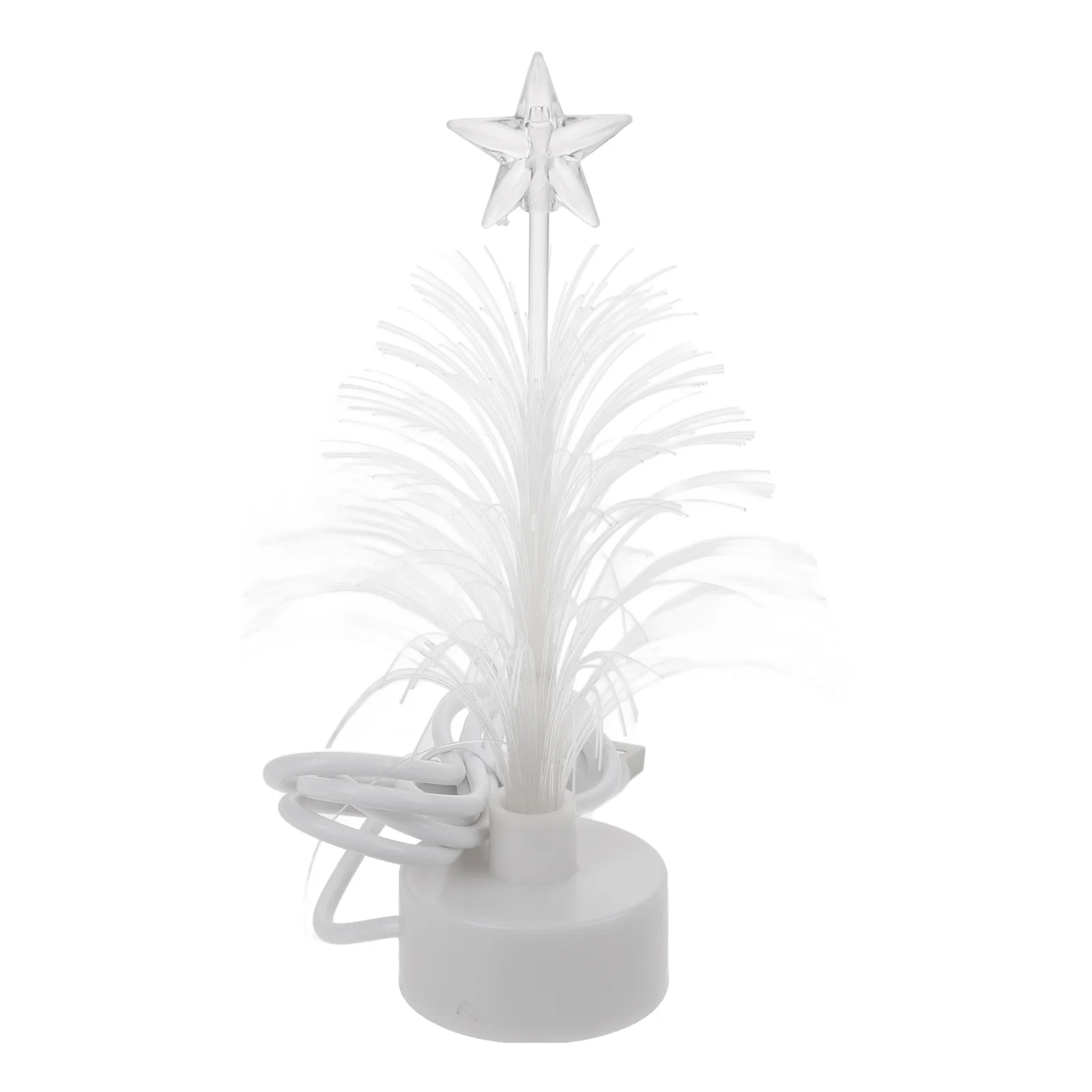 Christmas Tree LED Light Fountain Lamp Night for Kids Small Fiber Optic Desktop Decor Baby