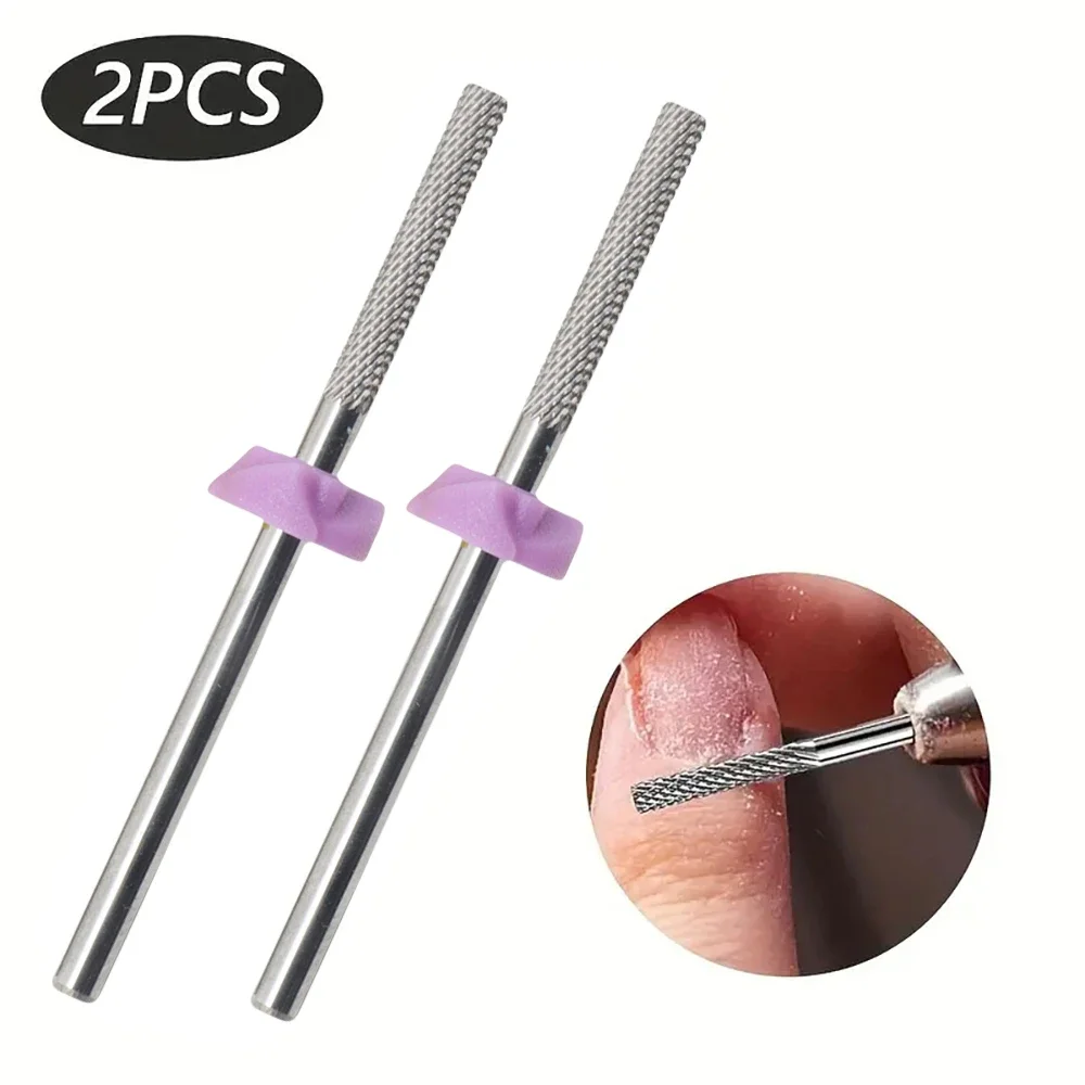 2 قطعة XXF سلامة مسمار لقمة ثقب ، 3/32 "كربيد التنغستن إهاب لقمة ثقب ، اتجاهين تدوير لملف سرير الأظافر الجلد الميت مسمار إعداد #5