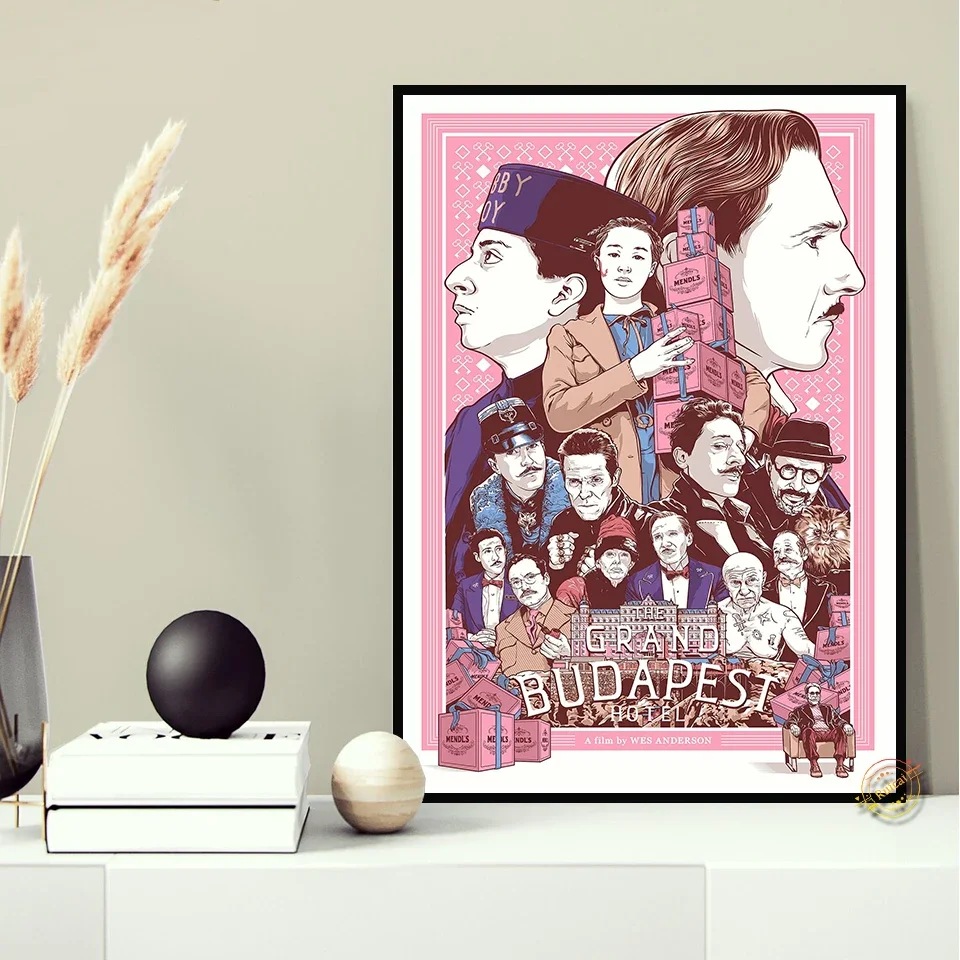 The Grand Budapest Hotel Movie Poster Canvas Paintings Prints Wall Art Pictures For Living Room Home Decor