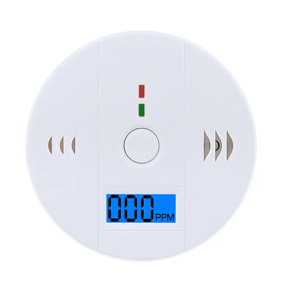 Carbon Monoxide Alarm LCD Display Monoxide Detector Alarm In 85dB Siren Sound Carbon Monoxide Poisoning Warning Alarm Detector