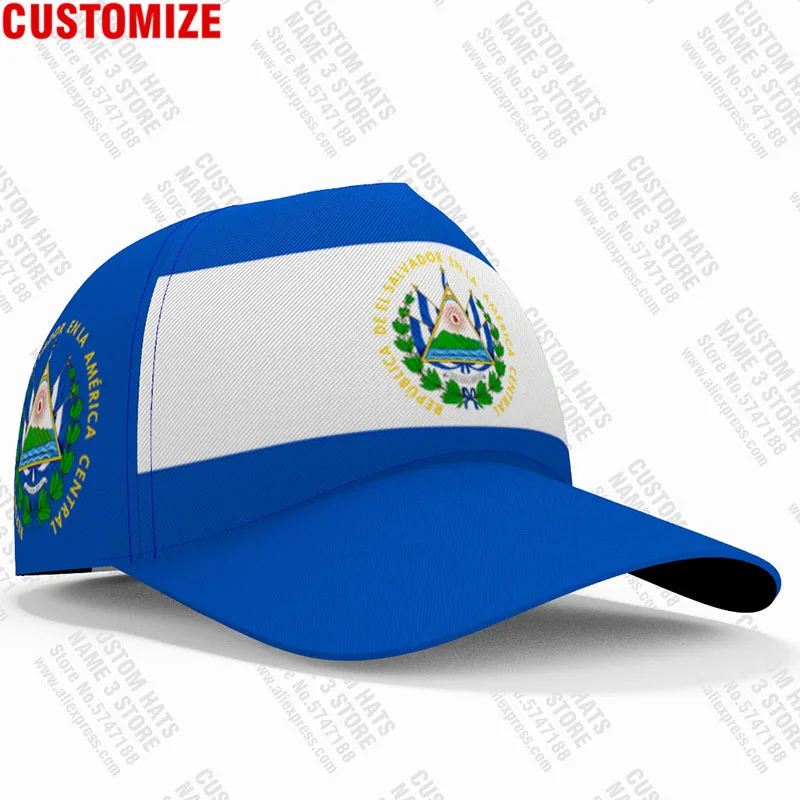 El Salvador Baseball Caps Custom Elsalvador Team Logo Sv Hats Slv Country Travel Spanish Nation Salvadoran Flag Photo Headgear