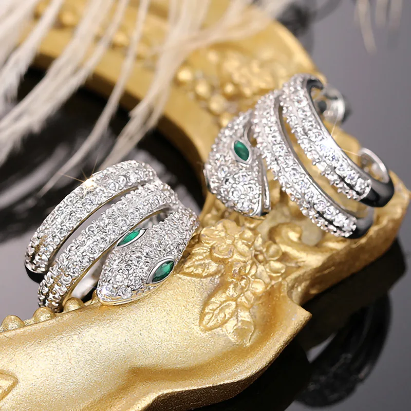 Exquisite Female Earrings 925 Sterling Silver Multi Layer Snake AAA Zircon Earrings for Women Girls  Accessories Wedding Jewelry view 4