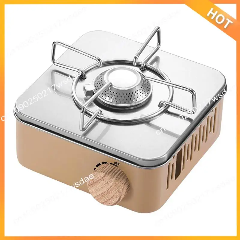 

X08A Outdoor Camping Cooking Gas Stove Strong Trips Burner Grill Super Light Travel Supplies Cooking Utensils-Khaki Durable