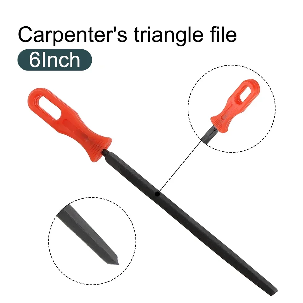 Pratici accessori per seghe lima triangolare 8 pollici 9 pollici pezzi da lavoro in gesso lucidatura plastica di legno 1 pz triangolo