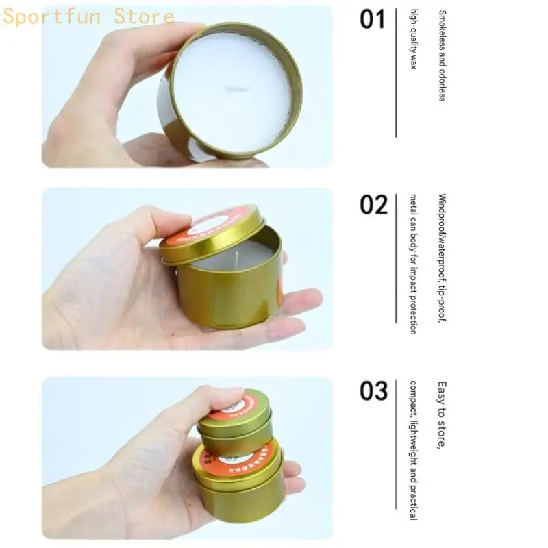 Emergency with Metal Container for Camping Lighting, Household Readiness, Tea Warming, and General Home Use X7JD