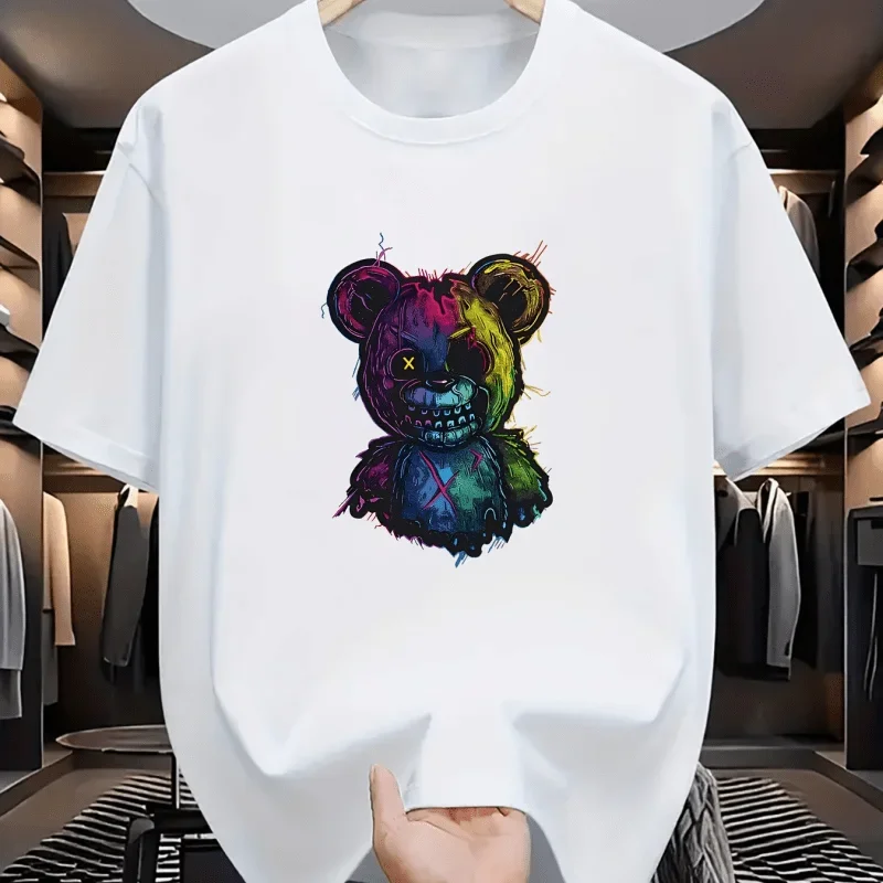 

Baby Boy Adult Bear Print T-Shirt Short Sleeve Top Tee 100% Cotton Pullover Sweatshirt Summer Autumn Family Matching Outfits