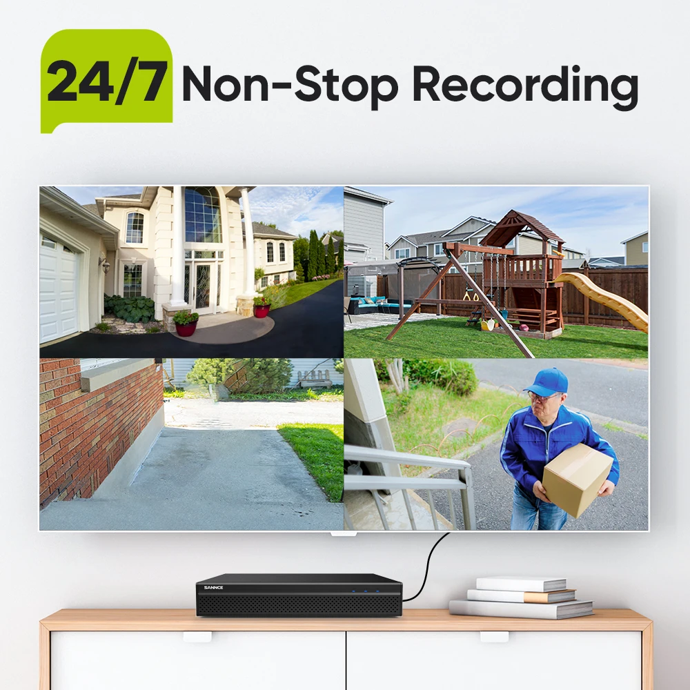 SANNCE 5MP PoE Security Camera Surveillance Kit with 8/12/16pcs IP Cameras Smart Human/Vehicle Detection Night Vision