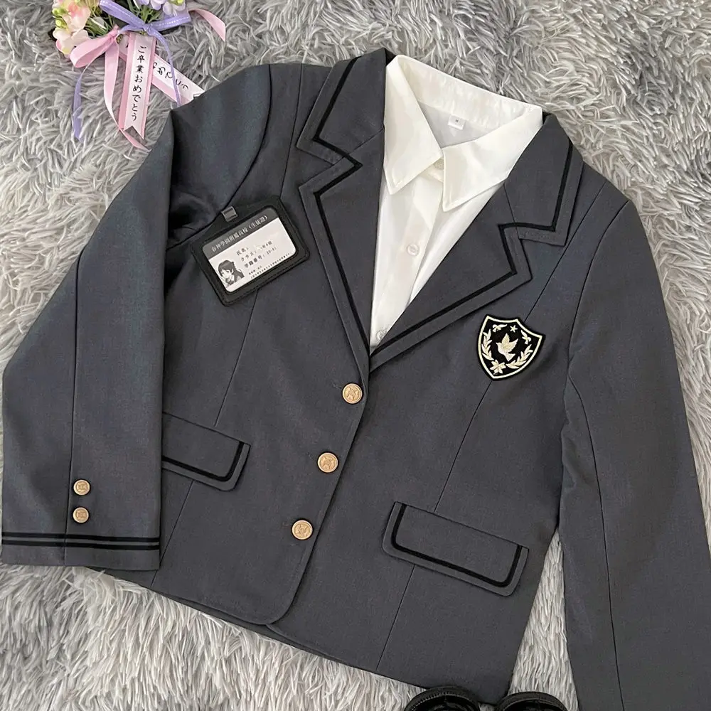 Terno uniforme escolar feminino, conjuntos de jaqueta e camisa, Anime Jk Marinheiro COS, estilo japonês, aluna, trajes de outono e inverno