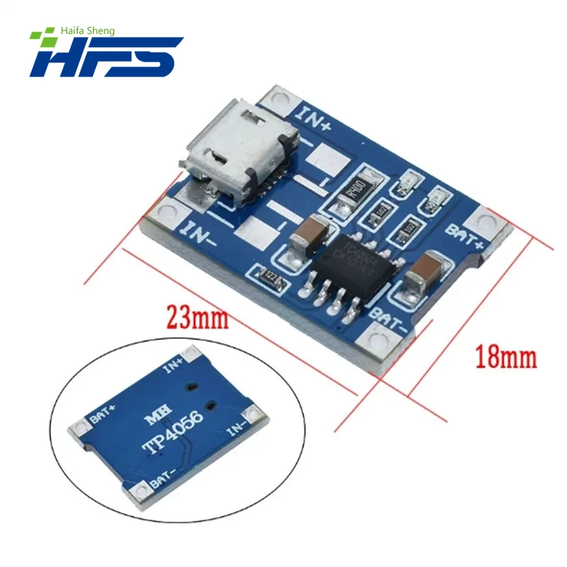 Placa De Carregamento De Bateria De Lítio, Módulo De Carregador De Proteção Para Arduino, Kit DIY, Eletrônica Inteligente, Tipo-C, Micro USB, 1A, 18650, 5V