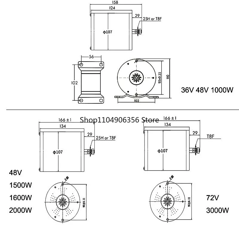 for MY1020 36V 48V 1000W 1800W 2000W Electric Scooter Brushless Motor 12 15 Tube Controller Set Scooter Accessories