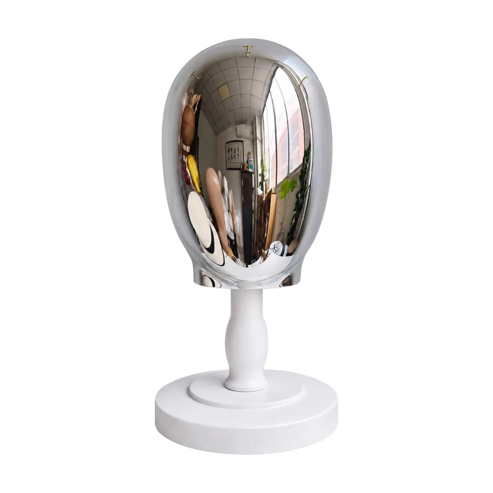 Hat Display Rack with Featureless Head Form for Dressing Area and Shop Window Use
