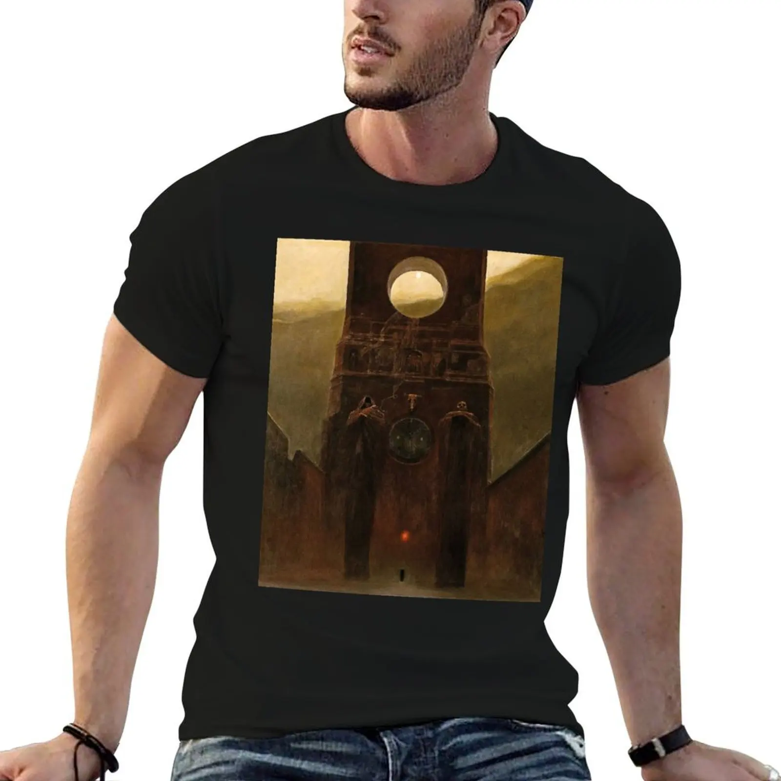 

Untitled, by Zdzisaw Beksiński T-Shirt anime t shirts oversize funny t shirts cotton t shirts for man cotton funny T-Shirt
