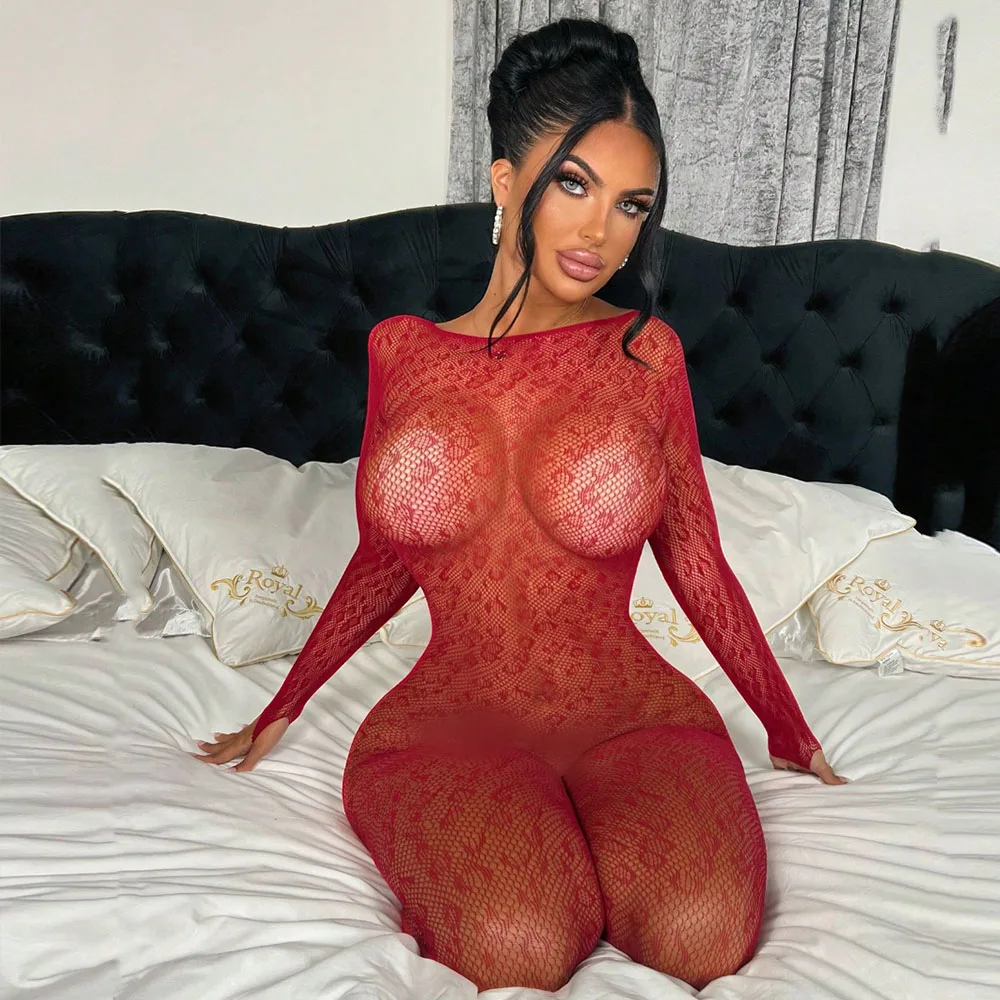 

Hot Open Crotch Exposed Breast Passion Lingerie Transparent Temptation Sexy Bodystocking Outfits Women Sexiest Bodysuits