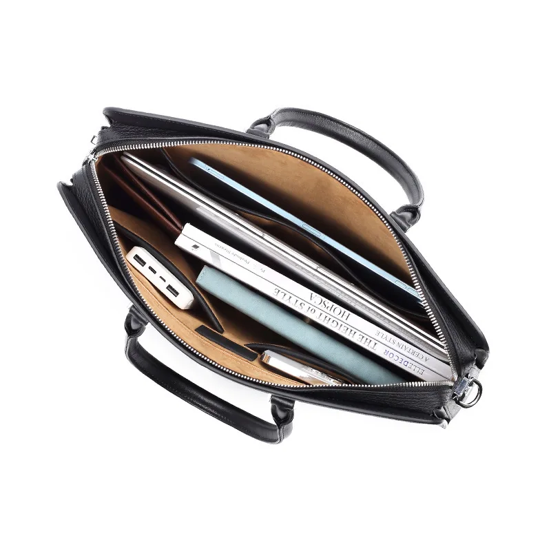Borsa per laptop a tracolla di marca di lusso genuina di moda di fascia alta Borsa con lucchetto a combinazione in pelle Valigetta da uomo alla moda premium