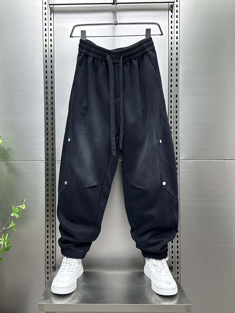 Autumn Winter New American Fashion Trend High Street Wide-Leg Pants Loose Casual Youth Popular Stylish Long Pants for Men