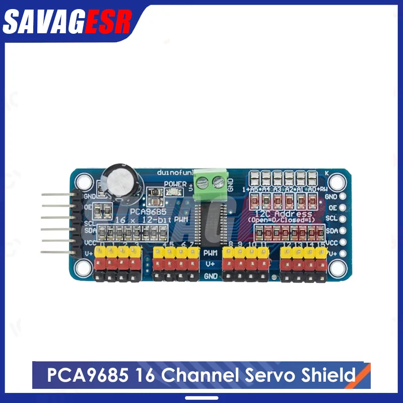 1-10PCS PCA9685PW 16 Channel 12-Bit PWM Servo Shield Driver I2C Interface PCA9685 Module For Raspberry Pi