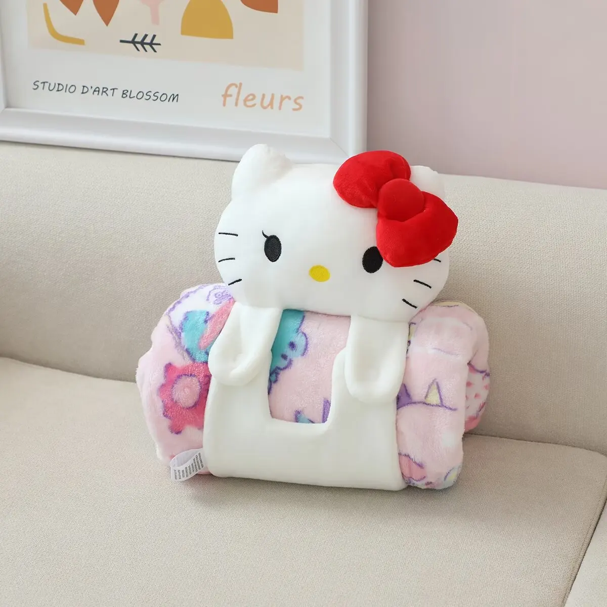 Sanurgente-Couverture portable Kuromi My Melody Hello Kitty, couverture de sieste, couverture de voyage Cinnamoroll, couverture de voiture Kirby Hangdon Mongolia, cadeau