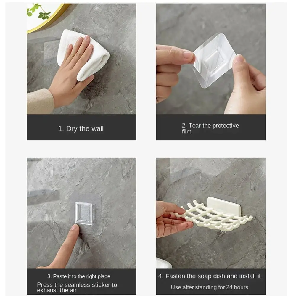 Creative Storage Holder Stand Tray Soap Dish Durable Fashion Storage Rack Soap Box Bathroom Kitchen Sink Organizer