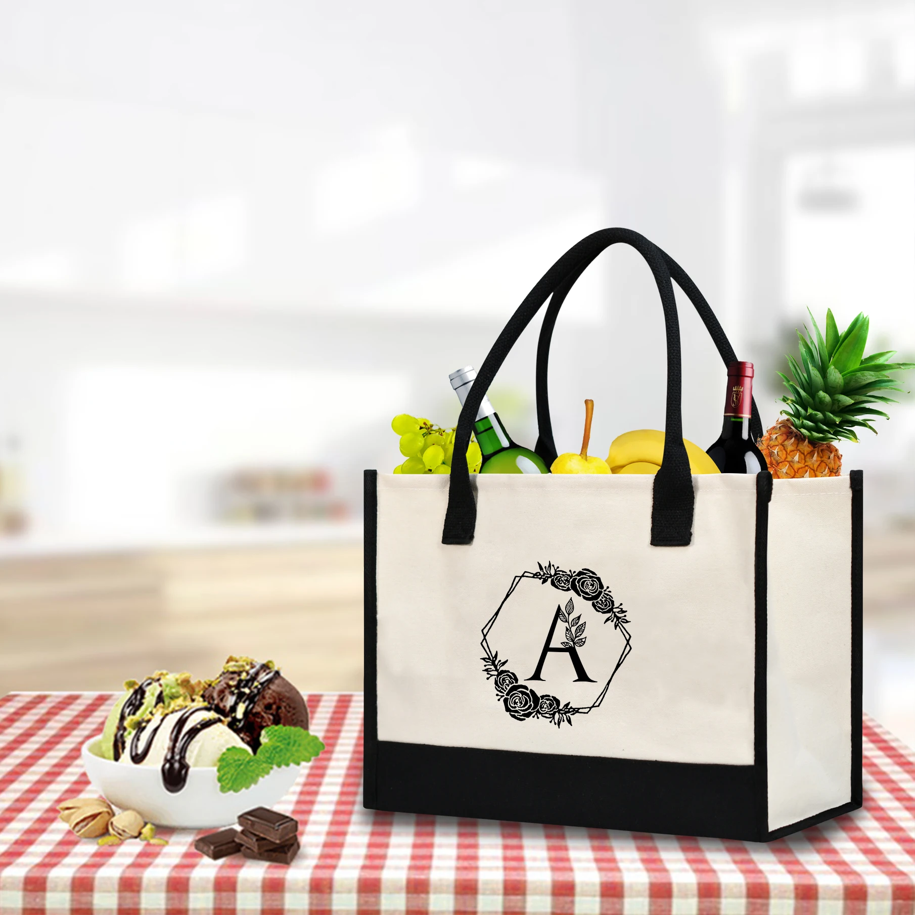 Tote bag shopping bag big capacity new design letters pattern suitable for men and women