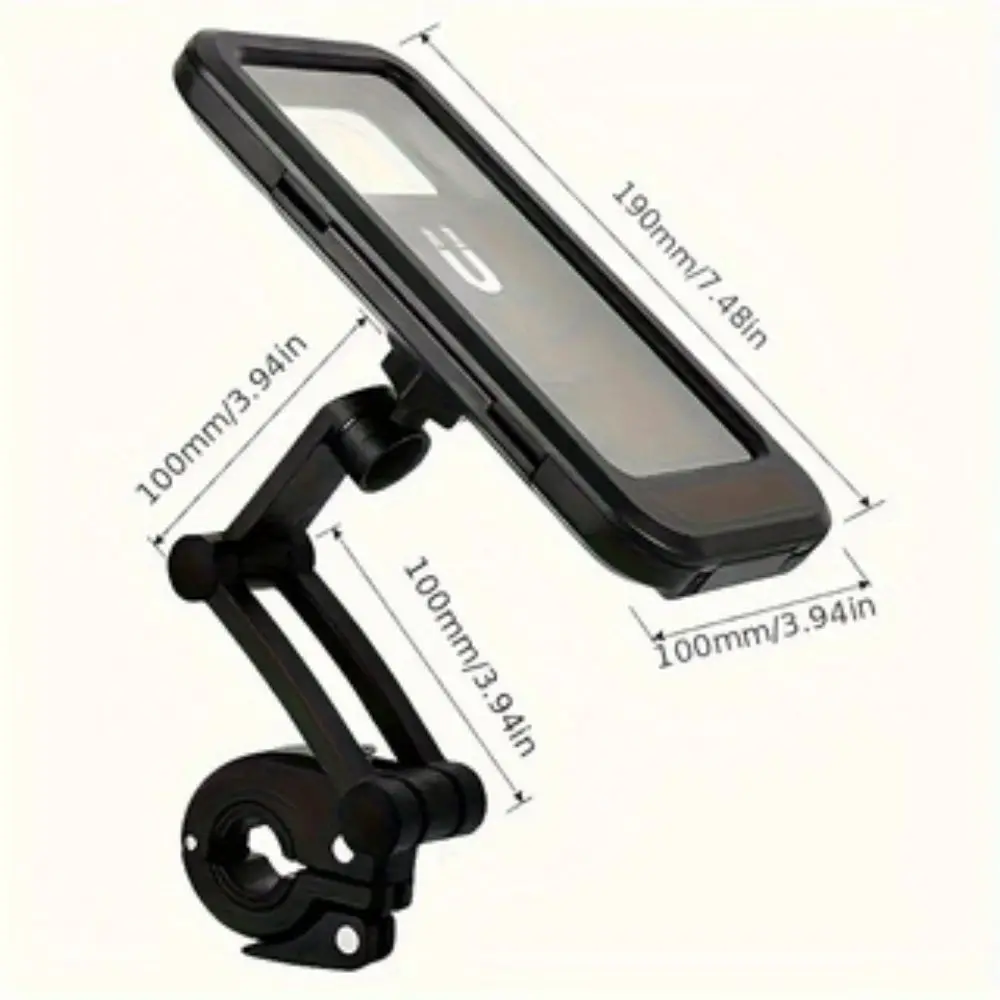 Waterproof motorcycle mobile phone stand, 360° rotation adjustable motorcycle mobile phone stand.