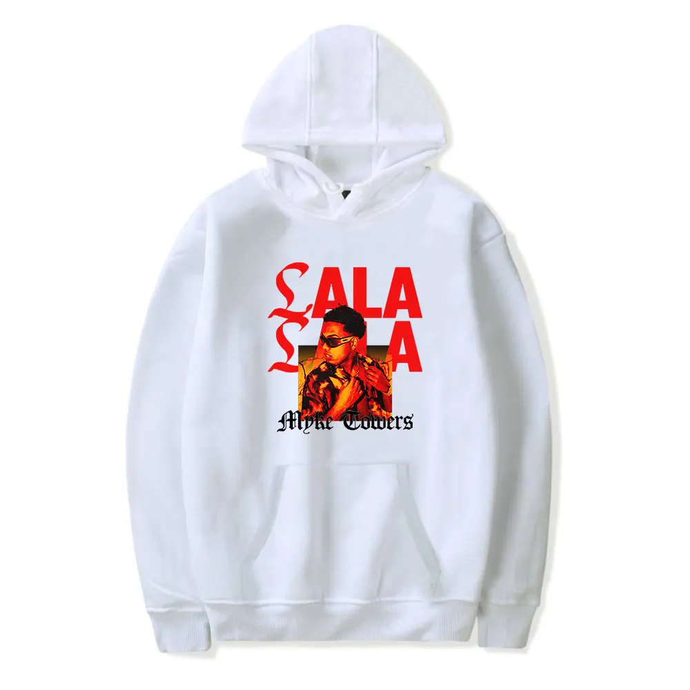 Myke Towers LALA Photo Hoodies Album Tour Merch Women Men Fashion Casual Sweatshirts Streetwear