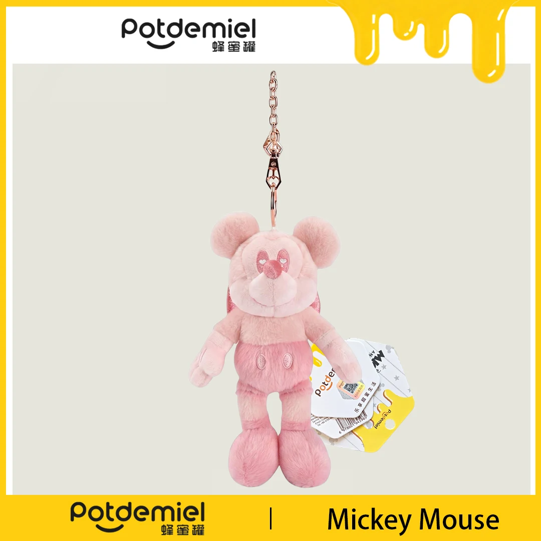 Potdemiel Disney Mickey Mouse Llavero de Peluche, Muñeco de Peluche, Colgante para Bolso, Decoración para Mochila, Adorno para Llavero de Coche, Regalo para Niños y Adultos