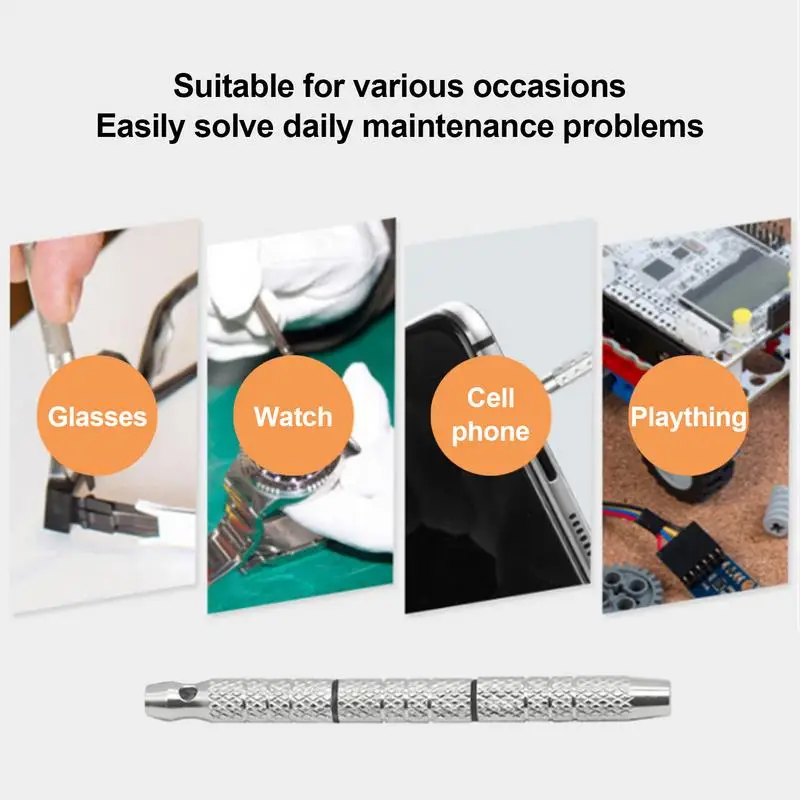 Destornillador de gafas, herramienta de destornillador de reparación de relojes de sol, herramientas manuales portátiles, herramientas de destornillador de acero inoxidable de precisión