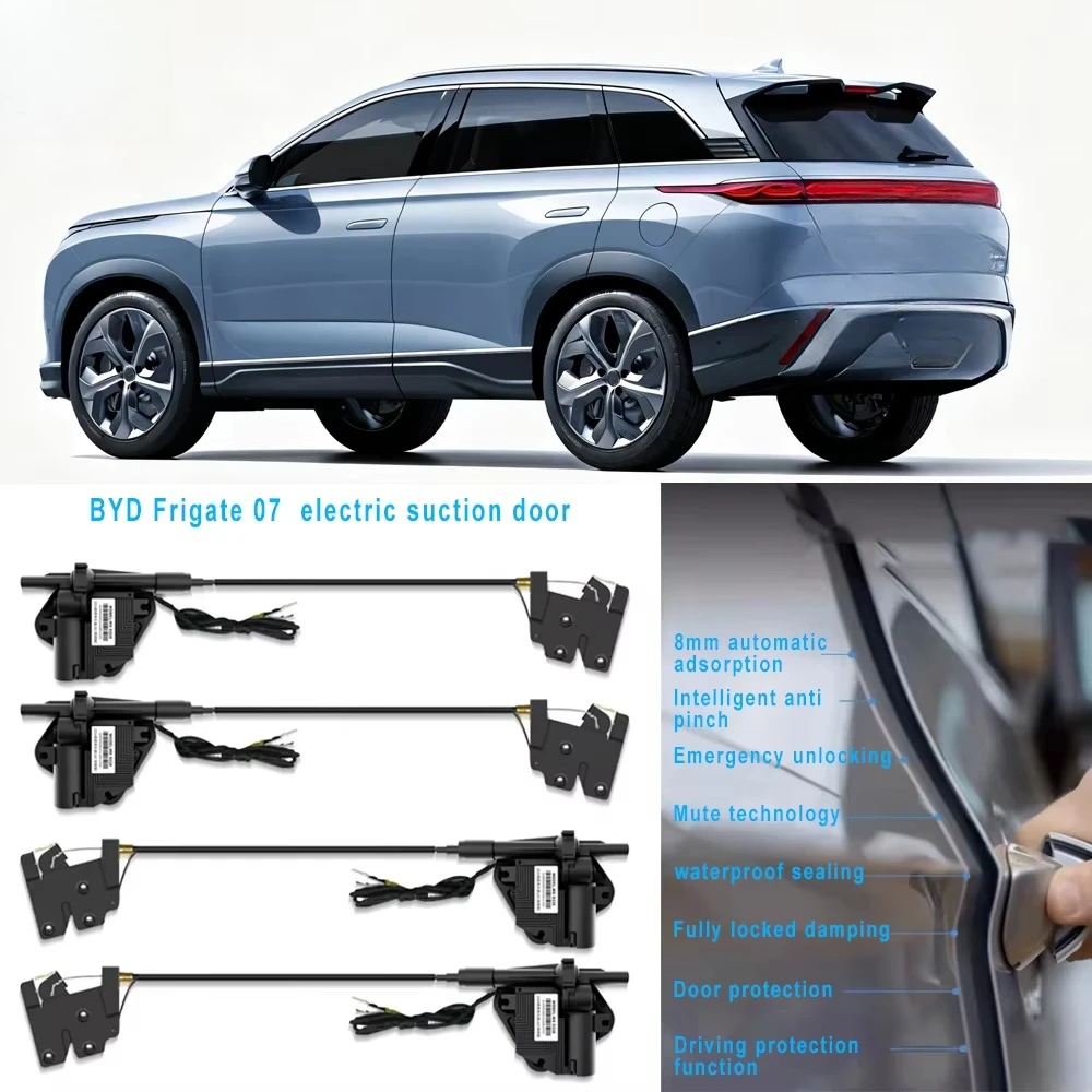 For BYD Frigate 07 Car Electric Suction Door System Soft Close Door Parts with IPX6 Waterproof 12V Retrofit Upgrade Lock