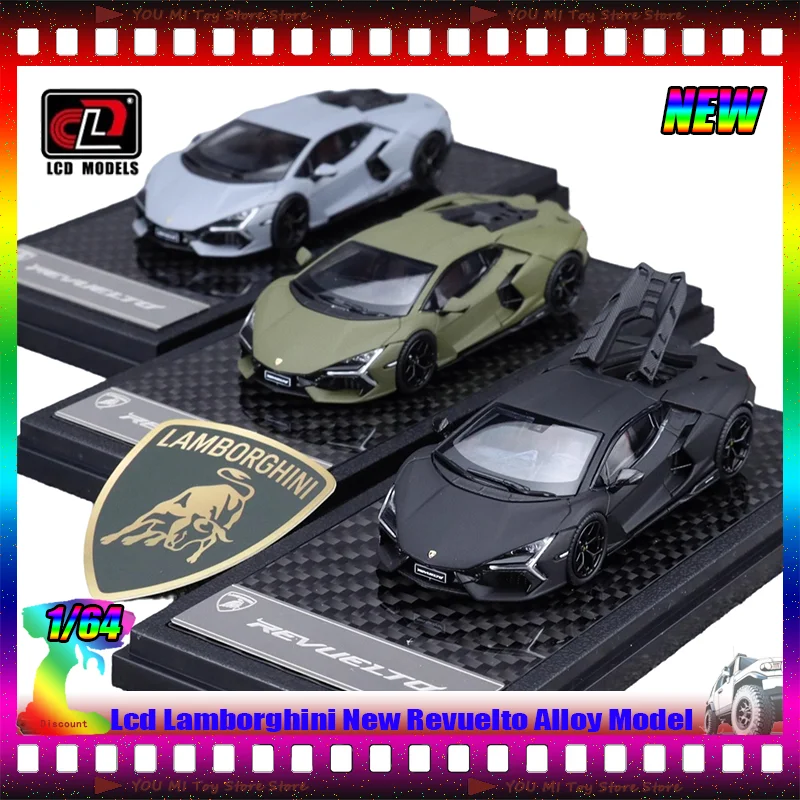 

In Stock Lcd 1:64 Lamborghini New Revuelto Simulation Alloy Miniature Die-Casting Car Model Customized Kid Collection Toys Gifts