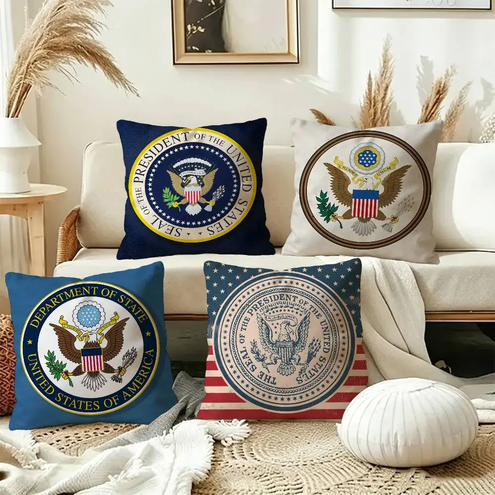 S-Seal Of The P-President Pillow Cover for Bedroom Room and Living Room Sofa Decorative Cushion Cover