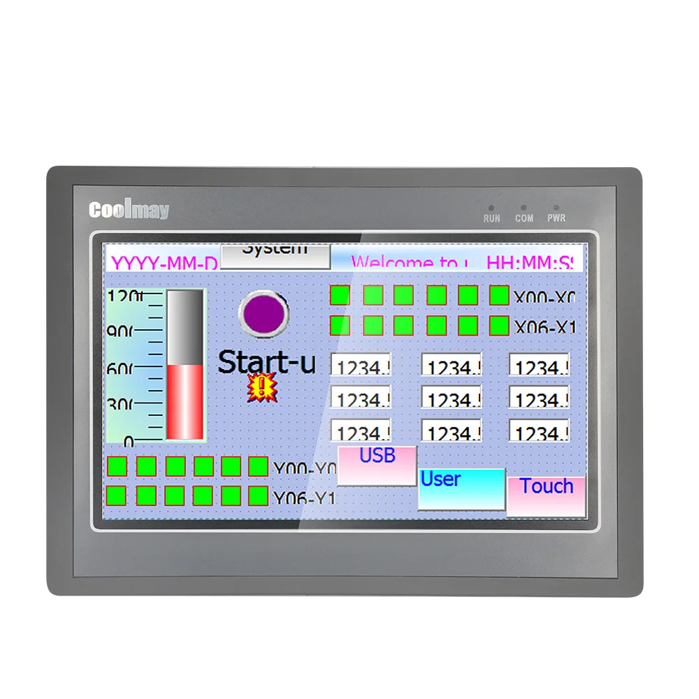 

Hot sale Coolmay TK8100H 10inch Human machine interface Modbus RTU RS 232 485
