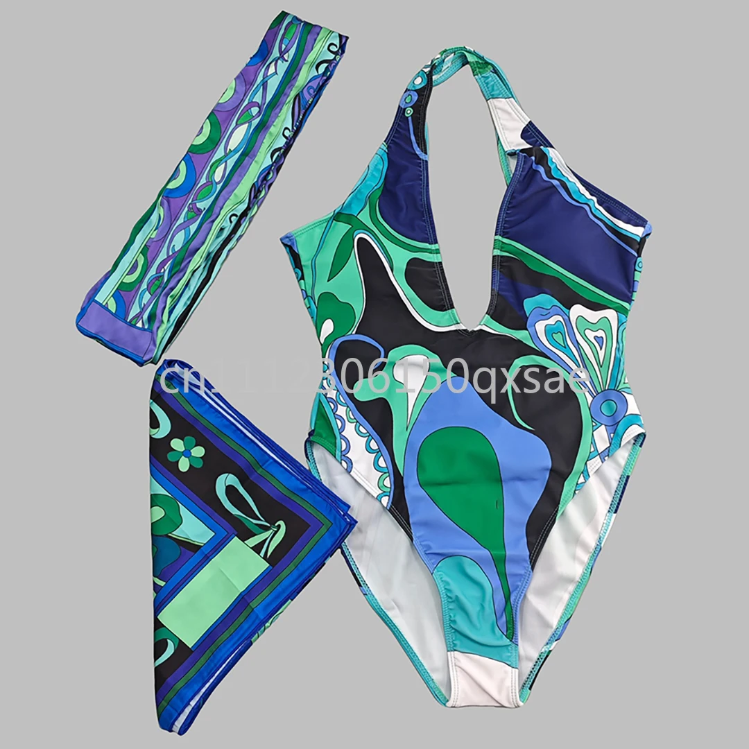 Classic Women's Headband Scarf Swimsuits with Letter Signature Logo Sexy Bikini Sets Beachwear Swimwear