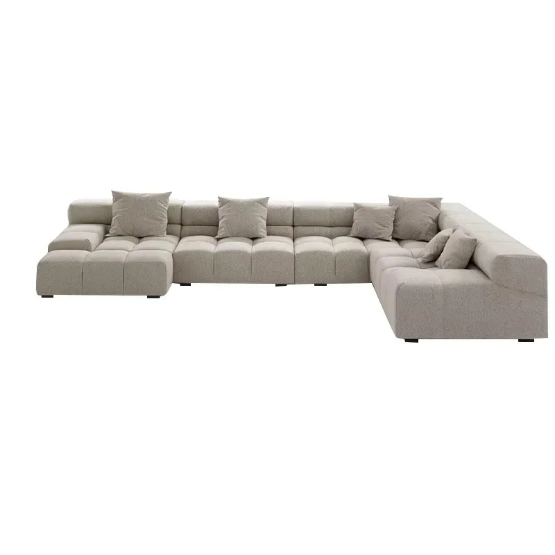 

Sofa BNB designer Italian leather high-end module wabi-sabi style Italian minimalism