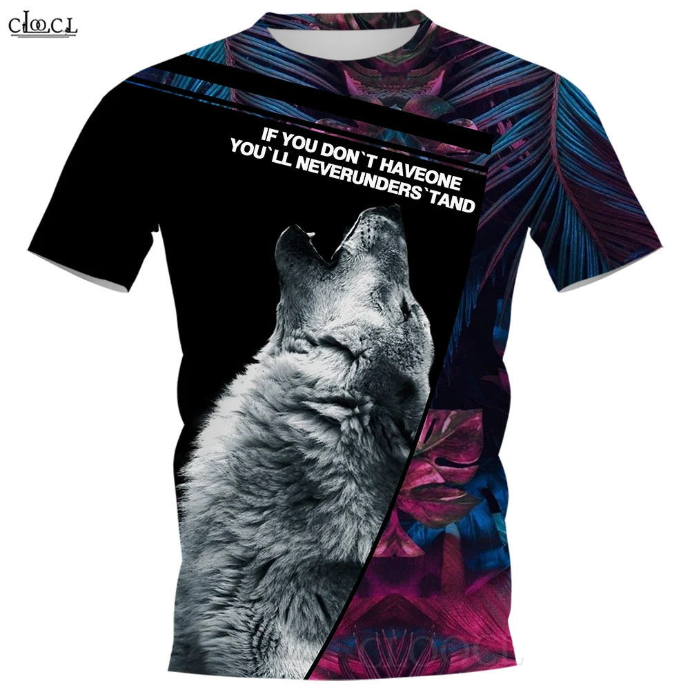 CLOOCL Wolf Printed Shirt Summer Clothing If You Don't Have One, You'll Never Understand Short Sleeve Men's Cool Shirts New 2023